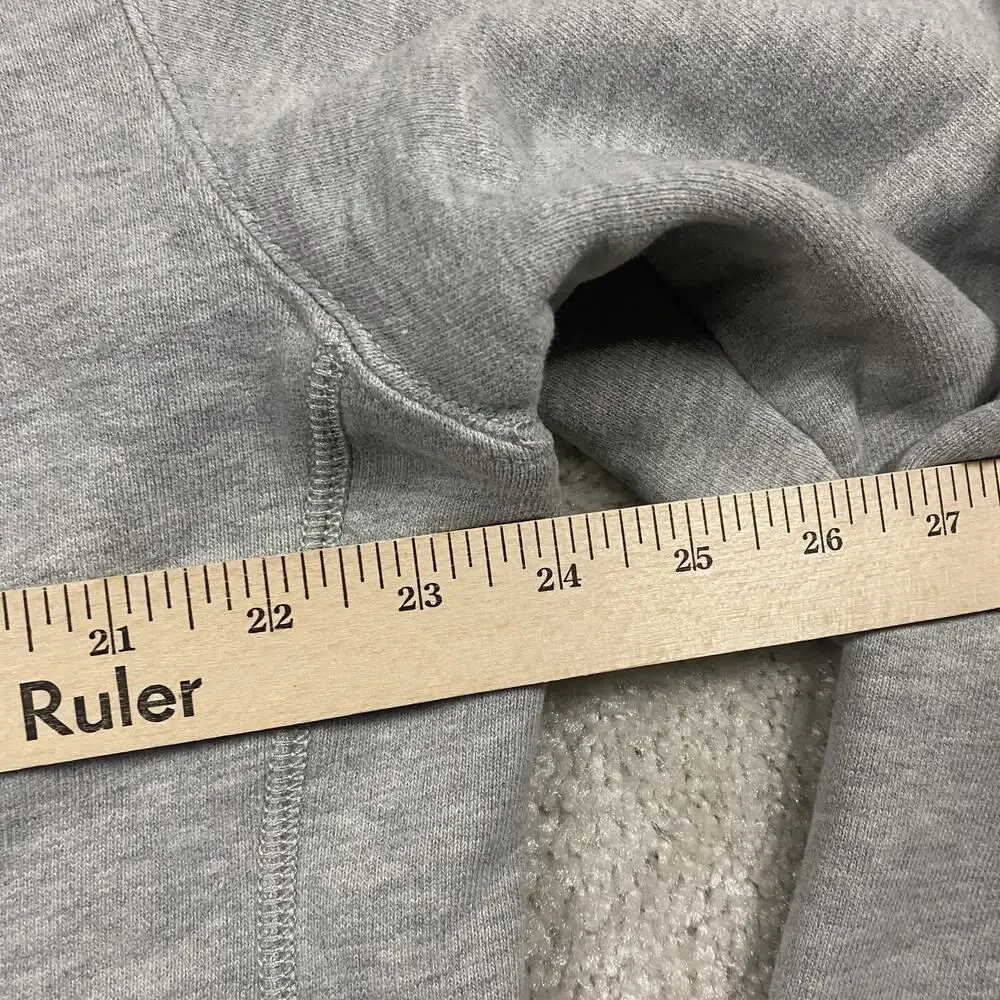VTG Gap Hoodie Mens L Gray Henley Pullover Sweatshirt French Terry Afterhood - Picture 5 of 7